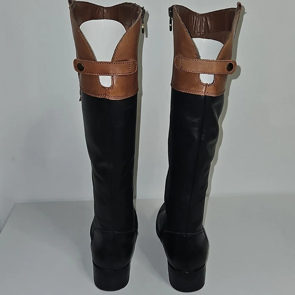 Franco Sarto Over the Calf Leather Boots Size 6